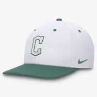 Cleveland Guardians Bicoastal 2-Tone Pro мужские Nike Dri-FIT MLB Adjustable Hat цвет белый