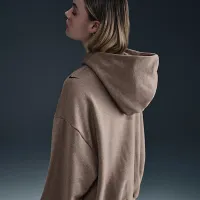 Nike Sportswear женская Over-оверсайз French Terry Pullover Толстовка с капюшоном цвет коричневый