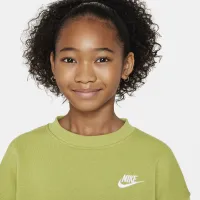 Nike Sportswear Club Fleece Big дитячі оверсайз світшот колір зелений