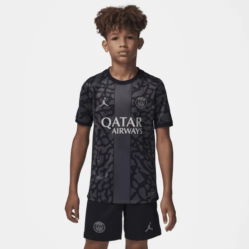 Nike Paris Saint-Germain 2023/24 Stadium Third Big дитячі Jordan Dri-FIT Soccer Jersey колір сірий