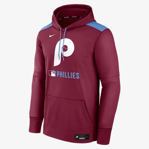 Philadelphia Phillies Authentic Collection чоловічі Nike Therma MLB Pullover Толстовка з капюшоном колір червоний