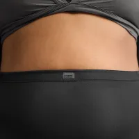 NikeSKIMS Matte женская С высокой Талией Footsie Grip лосины цвет черный