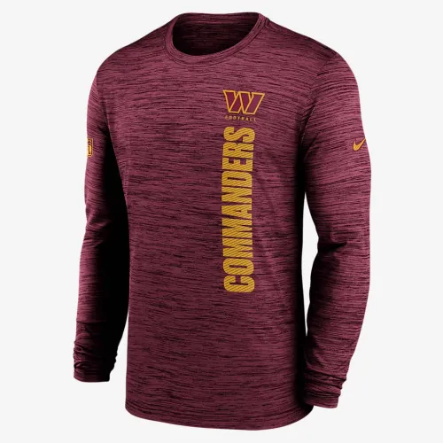 Washington Commanders Sideline Velocity мужские Nike Dri-FIT NFL Long-Sleeve футболка цвет красный