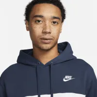 Nike Club Fleece мужские French Terry Color-Blocked Толстовка с капюшоном синий