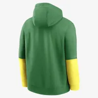 Oregon Ducks Sideline Team Issue Club мужские Nike College Pullover Толстовка с капюшоном цвет зеленый