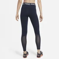 Nike Pro женская Mid-Rise Mesh-Paneled лосины синий