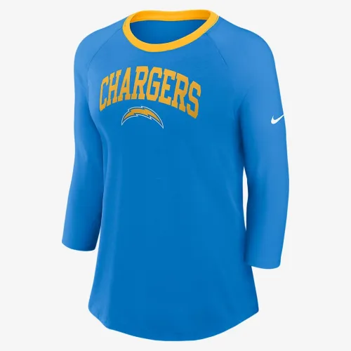 Los Angeles Chargers женская Nike NFL 3/4-Sleeve футболка синий