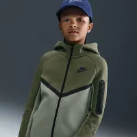 Nike Sportswear Tech Fleece Big дитячі Full-Zip Толстовка з капюшоном колір зелений