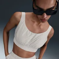 Nike Sportswear Chill Poplin женская Slim Cropped Tank Top цвет коричневый