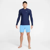 Nike Swim цвет белыйwater мужские Long-Sleeve Rashguard синий