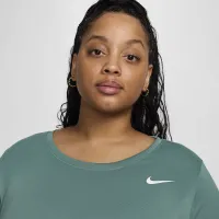 Nike Dri-FIT жіноча футболка (великі розміри) колір зелений