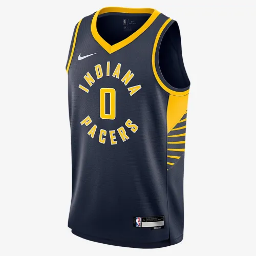 Tyrese Haliburton Indiana Pacers 2024/25 Icon Edition Big дитячі Nike NBA Swingman Jersey блакитний