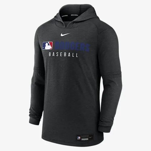 Los Angeles Dodgers Authentic Collection чоловічі Nike Dri-FIT MLB Pullover Толстовка з капюшоном колір чорний
