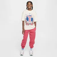 Nike Sportswear Big детские (Girls') оверсайз футболка цвет коричневый