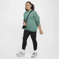 Nike Sportswear Club Fleece Big детские (Girls') оверсайз свитшот (Extended Size) цвет зеленый