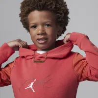 Nike Jordan Off-Court Flight Little дитячі 2-Piece Толстовка з капюшоном комплект колір червоний