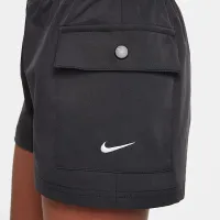 Nike Sportswear Girls' Woven Cargo шорты цвет черный