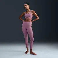 Nike Zenvy Strappy Wrap женская Light-Support Padded Sports Bra цвет фиолетовый