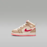 Nike Jordan 1 Mid SE Baby/Toddler Кросівки колір коричневий