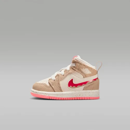 Nike Jordan 1 Mid SE Baby/Toddler Кросівки колір коричневий