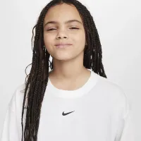 Nike Sportswear Essential Big дитячі (Girls') Long-Sleeve футболка колір білий