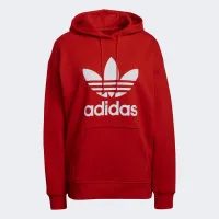 Кофта/футболка adidas Originals Adicolor Trefoil Толстовка з капюшоном H33588 - Червона