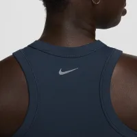 Nike One Fitted женская Dri-FIT Cropped Tank Top синий