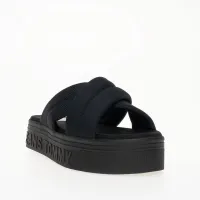 Шльопанці Tommy Jeans Lettering Flatform EN0EN02465-BDS - Чорні