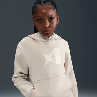 Nike A'ja Wilson Club Fleece Big дитячі Толстовка з капюшоном колір сірий