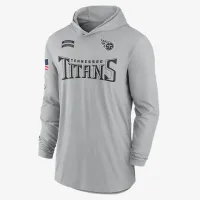Tennessee Titans Salute to Service Edge Mascot Lockup Men’s Nike Dri-FIT NFL Long-Sleeve Hooded Top колір сірий