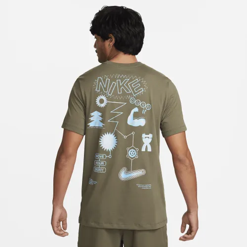 Nike чоловічі Dri-FIT Fitness футболка колір зелений