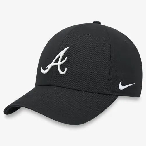 Atlanta Braves Club мужские Nike MLB Adjustable Hat цвет черный