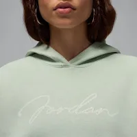 Nike Jordan Brooklyn Fleece женская Pullover Толстовка с капюшоном цвет зеленый