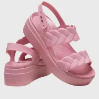 Шльопанці Crocs Brooklyn Woven Low Wedge 209977-6XX - Рожеві