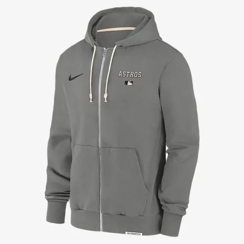Houston Astros Authentic Collection Travel чоловічі Nike Dri-FIT MLB Full-Zip Толстовка з капюшоном колір сірий