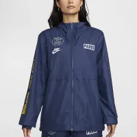 Paris Saint-Germain Essential Repel женская Nike Soccer Woven Hooded Куртка синий
