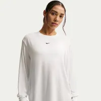 Nike One Relaxed жіноча Dri-FIT Long-Sleeve Top колір білий