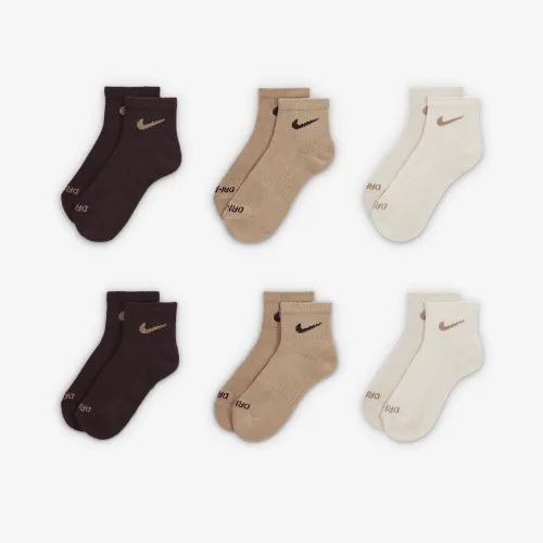 Nike Dri-FIT Performance Basics Little дитячі Ankle шкарпетки (6 пар) колір коричневий