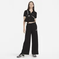 Nike Sportswear Club Fleece женская Mid-Rise Wide-Leg Sweatpants цвет черный