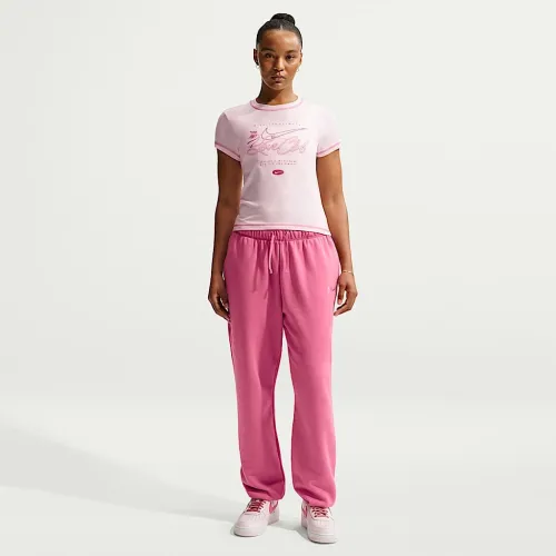Nike Sportswear Club Fleece женская Mid-Rise оверсайз Sweatpants Pink