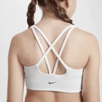 Nike One Big дитячі (Girls') Long-Line Sports Bra колір білий