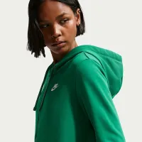 Nike Sportswear Club Fleece жіноча Full-Zip Толстовка з капюшоном колір зелений