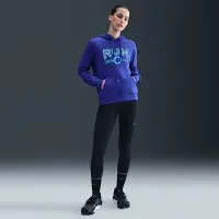Nike Sportswear Club женская Pullover Толстовка с капюшоном цвет фиолетовый
