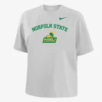 Nike College (Norfolk State) жіноча Boxy футболка колір білий