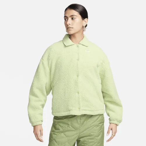 Nike Sportswear женская Collaцвет красный High-Pile Fleece Куртка цвет зеленый