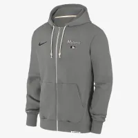 Miami Marlins Authentic Collection Travel чоловічі Nike Dri-FIT MLB Full-Zip Толстовка з капюшоном колір сірий