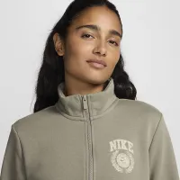 Nike Sportswear Club Fleece женская 1/4-Zip Top цвет зеленый