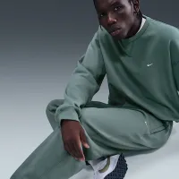 Nike Solo Swoosh чоловічі Cuffed Fleece Pants колір сірий