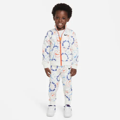 Nike Smiley Swoosh Printed Tricot набор Toddler Tracksuit цвет белый
