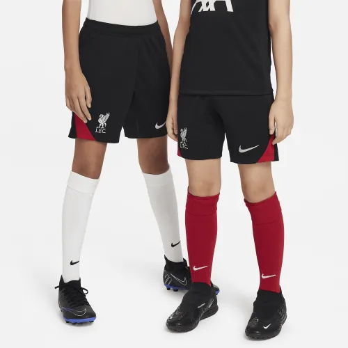 Liverpool FC Strike Big дитячі Nike Dri-FIT Soccer Knit шорти колір чорний